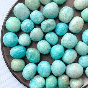 Amazonit lommesten (mørk)