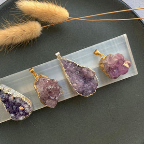 Ametyst druzy ophæng