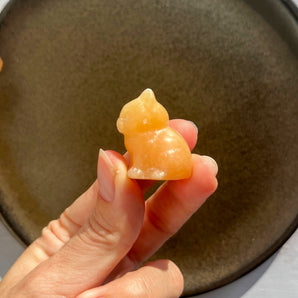 Orange calcit kat (mini)