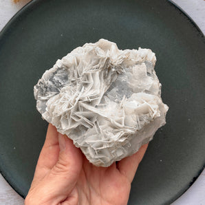 Hvid flower calcit (nr. 1)