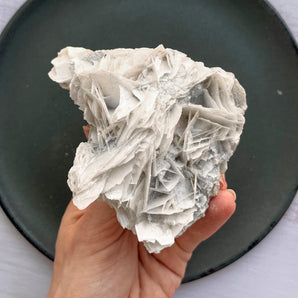 Hvid flower calcit (nr. 3)