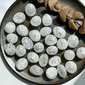 Crackle kvarts (fire and ice) lommesten