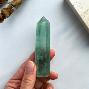 Grøn fluorit krystaltårn (nr. 3)