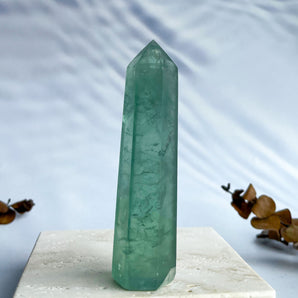 Grøn fluorit krystaltårn (nr. 3)