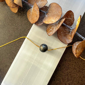 Vædder krystalhalskæde (pyrit)