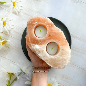 Orange himalaya salt fyrfadsstage