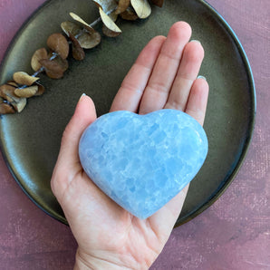 Blå calcit hjerte (nr. 6)