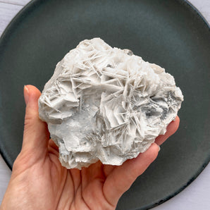 Hvid flower calcit (nr. 1)