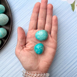 Amazonit lommesten (mørk)