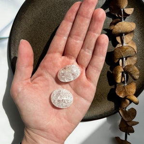 Crackle kvarts (fire and ice) lommesten