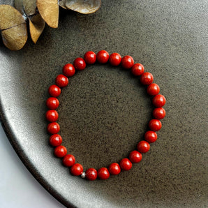 Rød jaspis armbånd