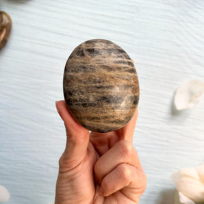 sort månesten palm stone