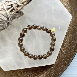 Røgkvarts armbånd stor